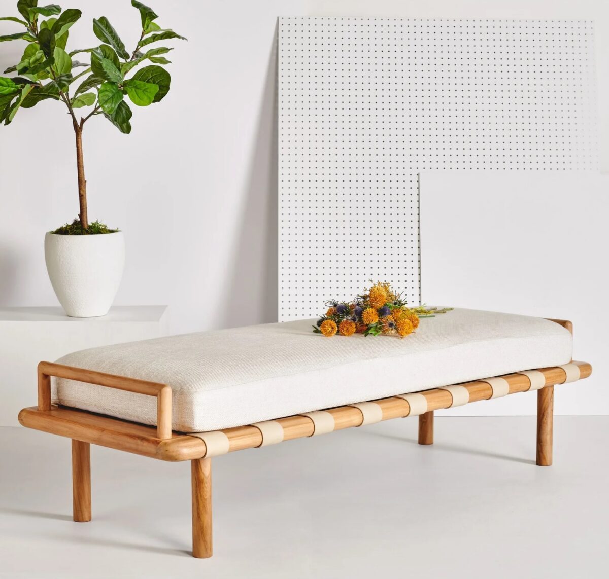 Upholstered Wood Bench