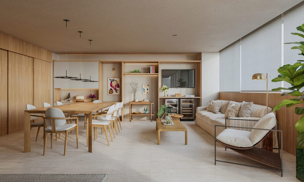 Exploring Brazilian Home Design Through Wood Accents & Colourful Art