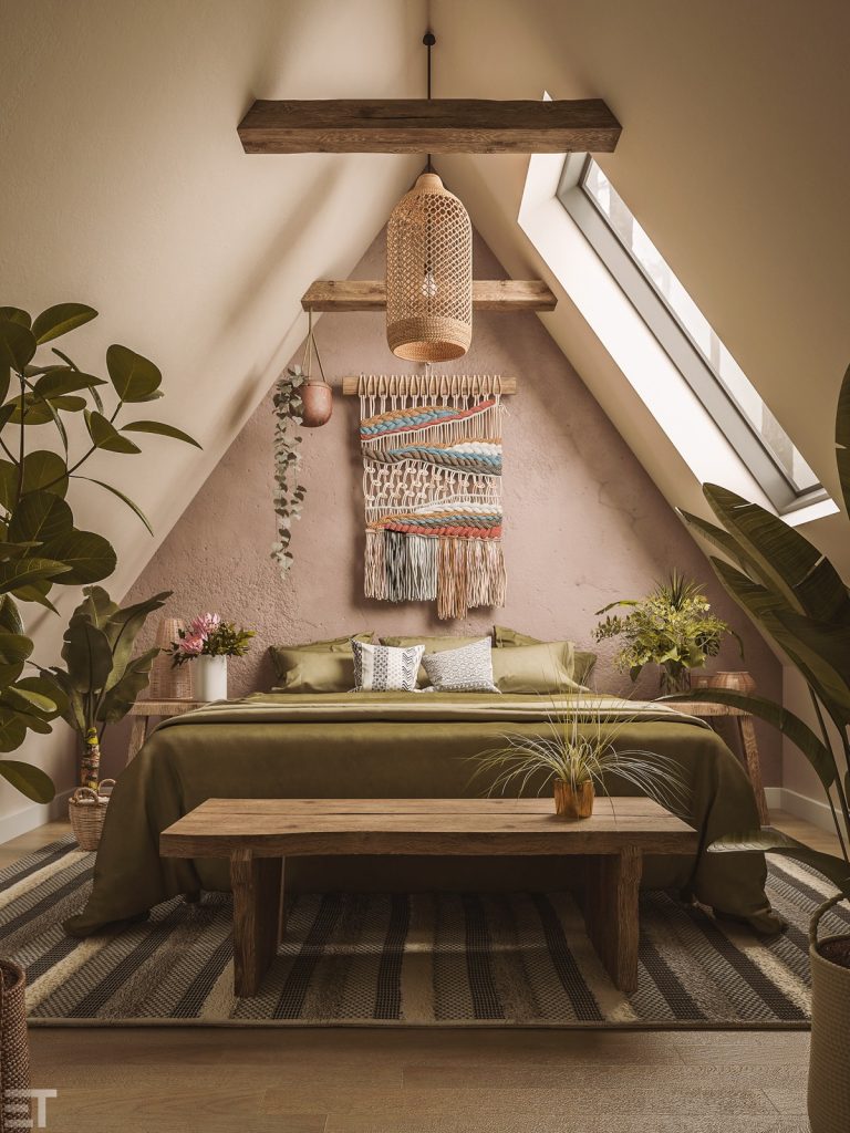 small boho bedroom | Interior Design Ideas