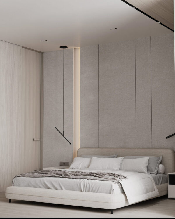 upholstered headboard feature wall Interior Design Ideas