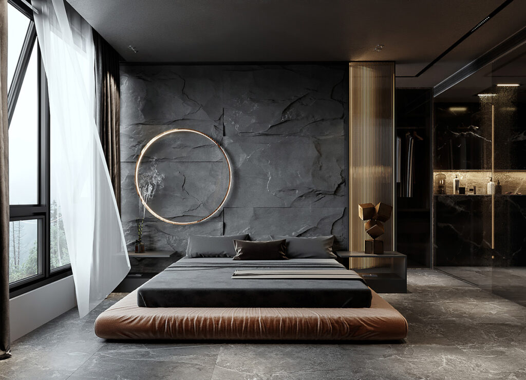 black bed set | Interior Design Ideas