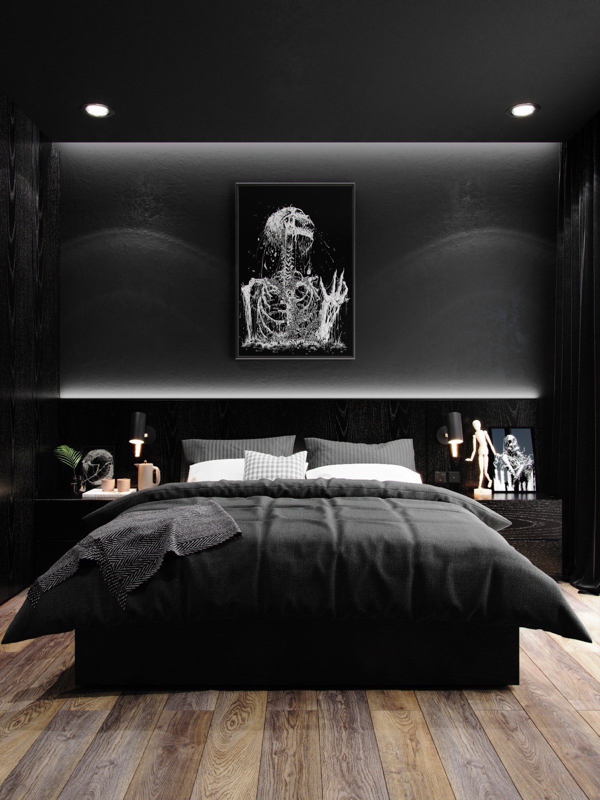 20+ ý tưởng dark decor bedroom cho phòng ngủ kiêu hãnh và sang trọng