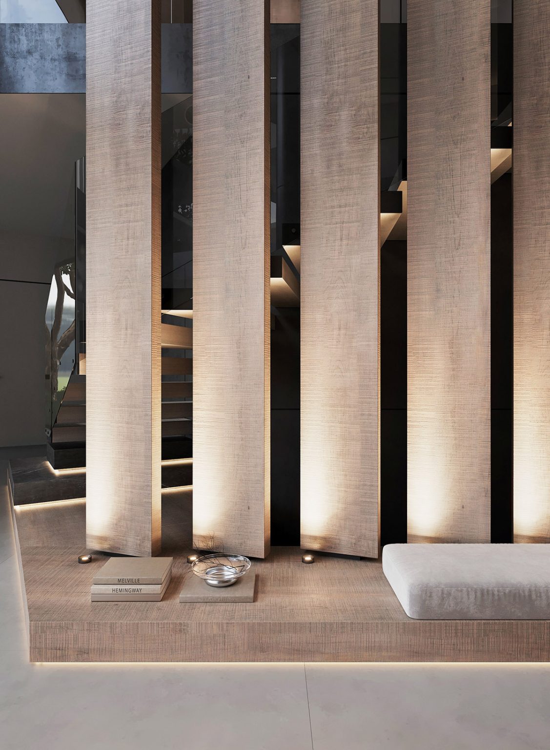 slatted room divider Interior Design Ideas