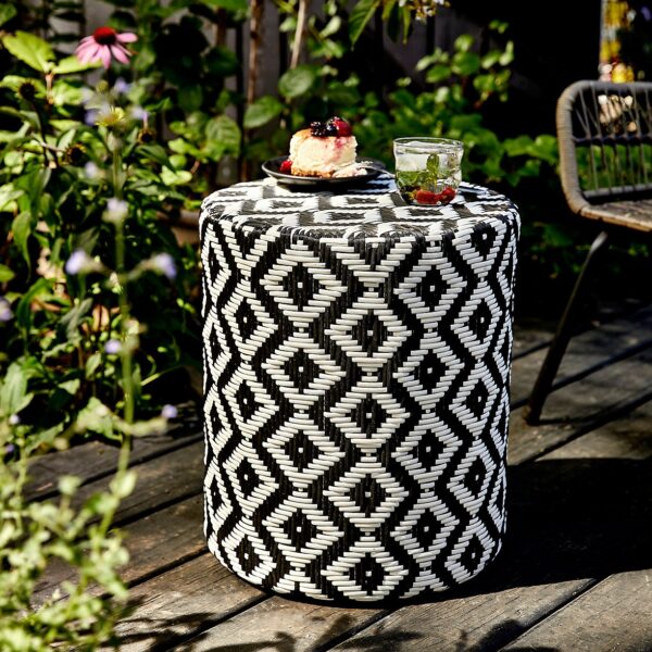White and black shop end tables