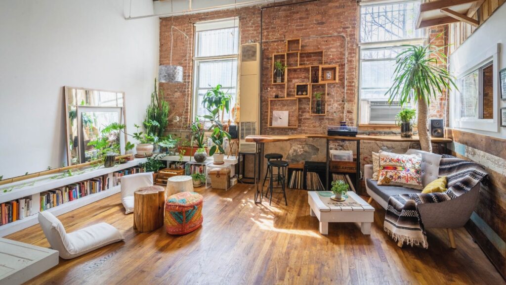 boho loft living room Interior Design Ideas