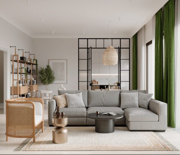 grey sofa Interior Design Ideas