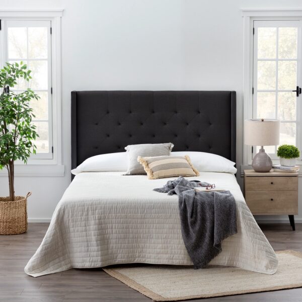 tall king bed upholstered headboard with wingback headboards for sale