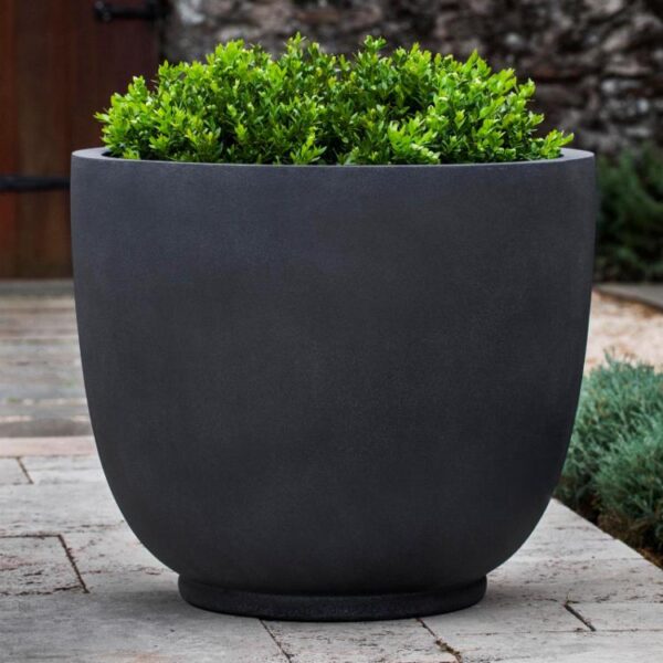 extra large outdoor planter pots with matte black finish lightweight