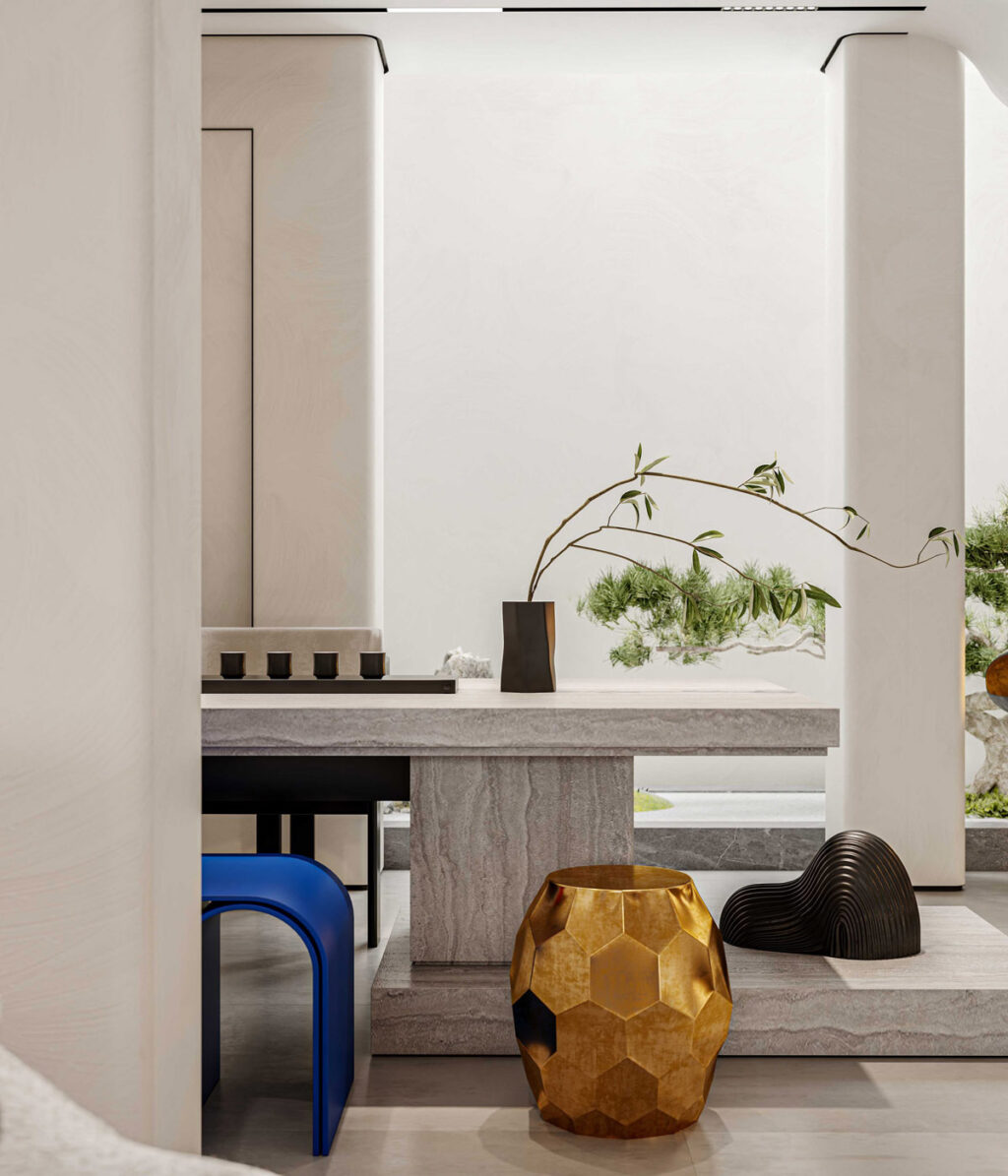 gold stool Interior Design Ideas