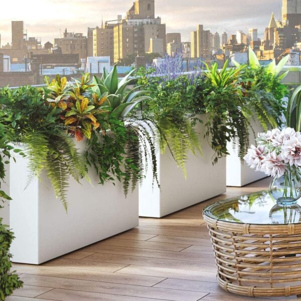 luxury large fiberglass planter design multiple color options how to display trailing plants