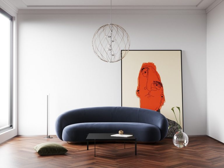 navy blue couch living room decor | Interior Design Ideas