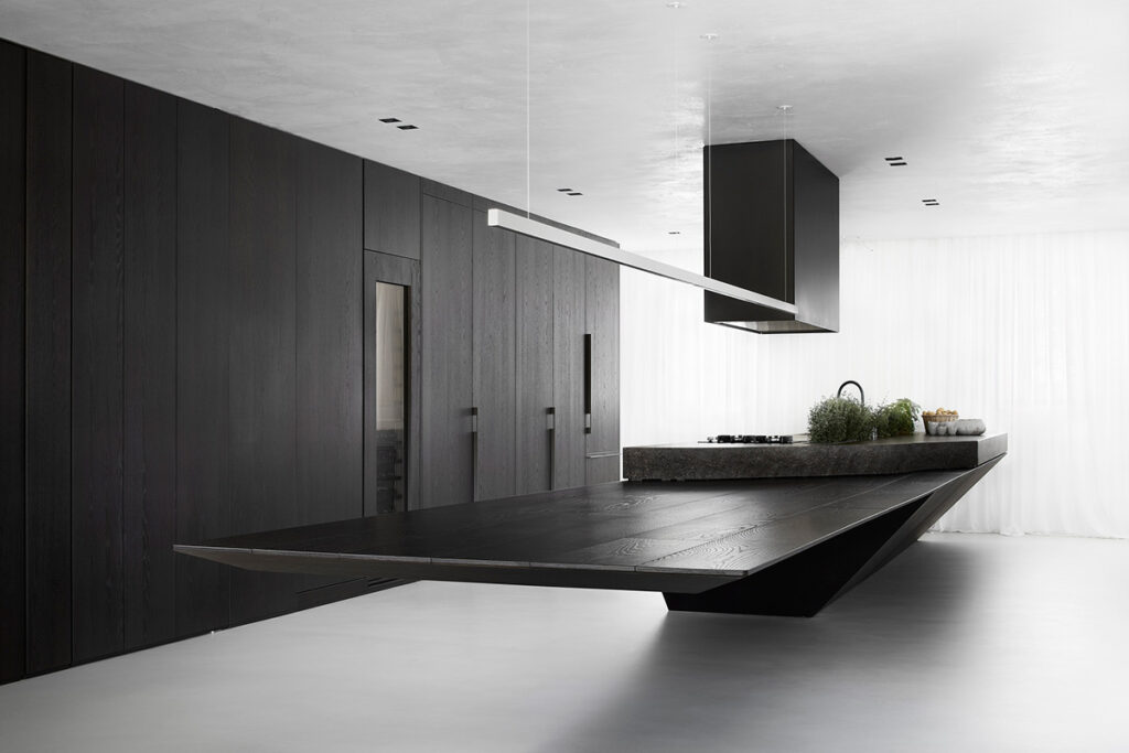 cantilevered kitchen island Interior Design Ideas