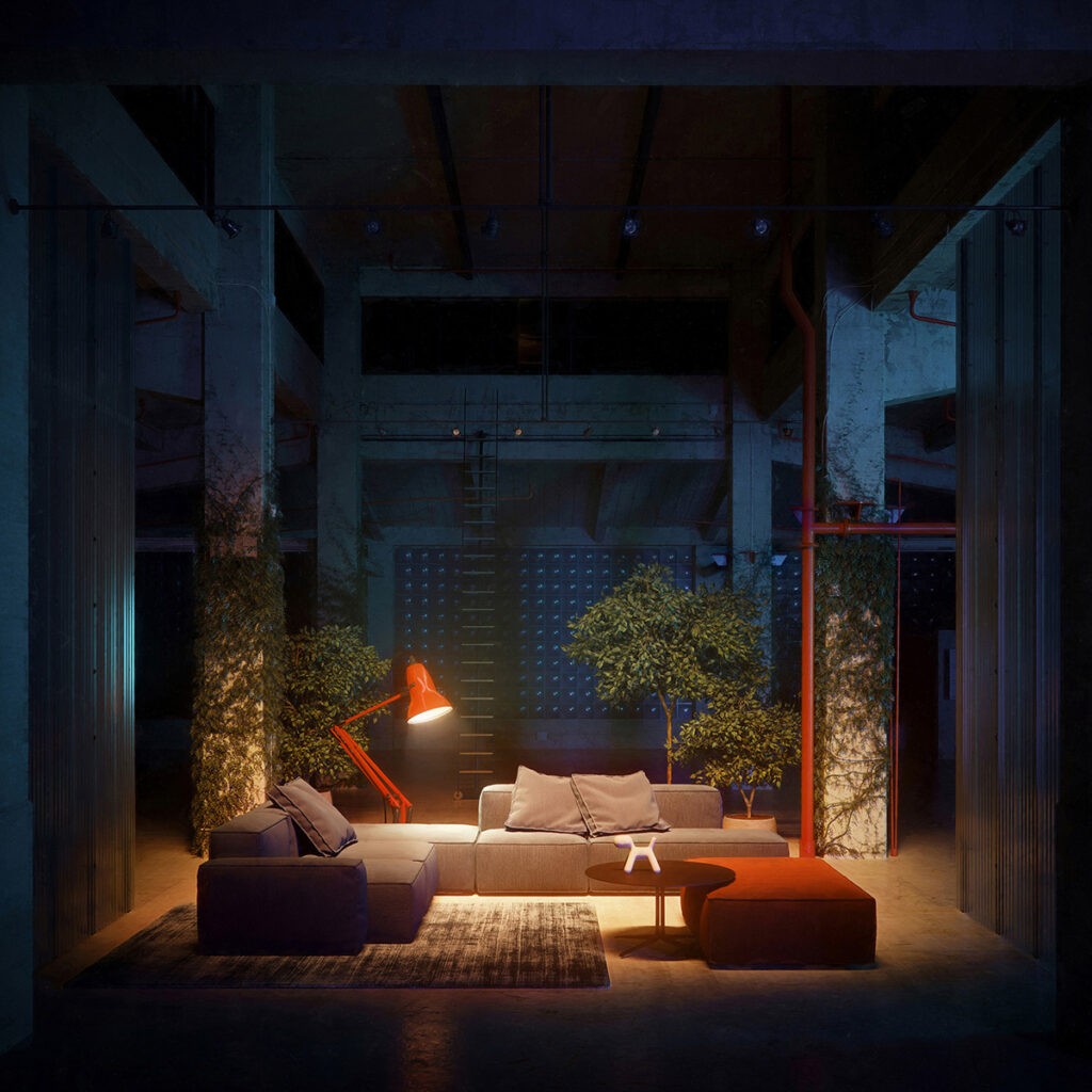 dark blue and red living room Interior Design Ideas