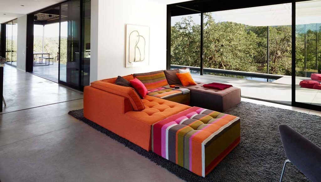 orange living room inspiration | Interior Design Ideas