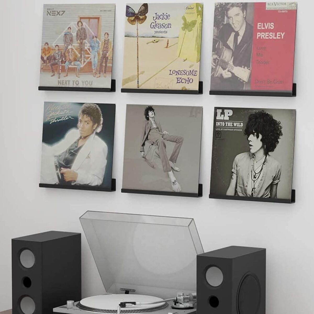 stylish modern wall display shelves for vinyl records how to