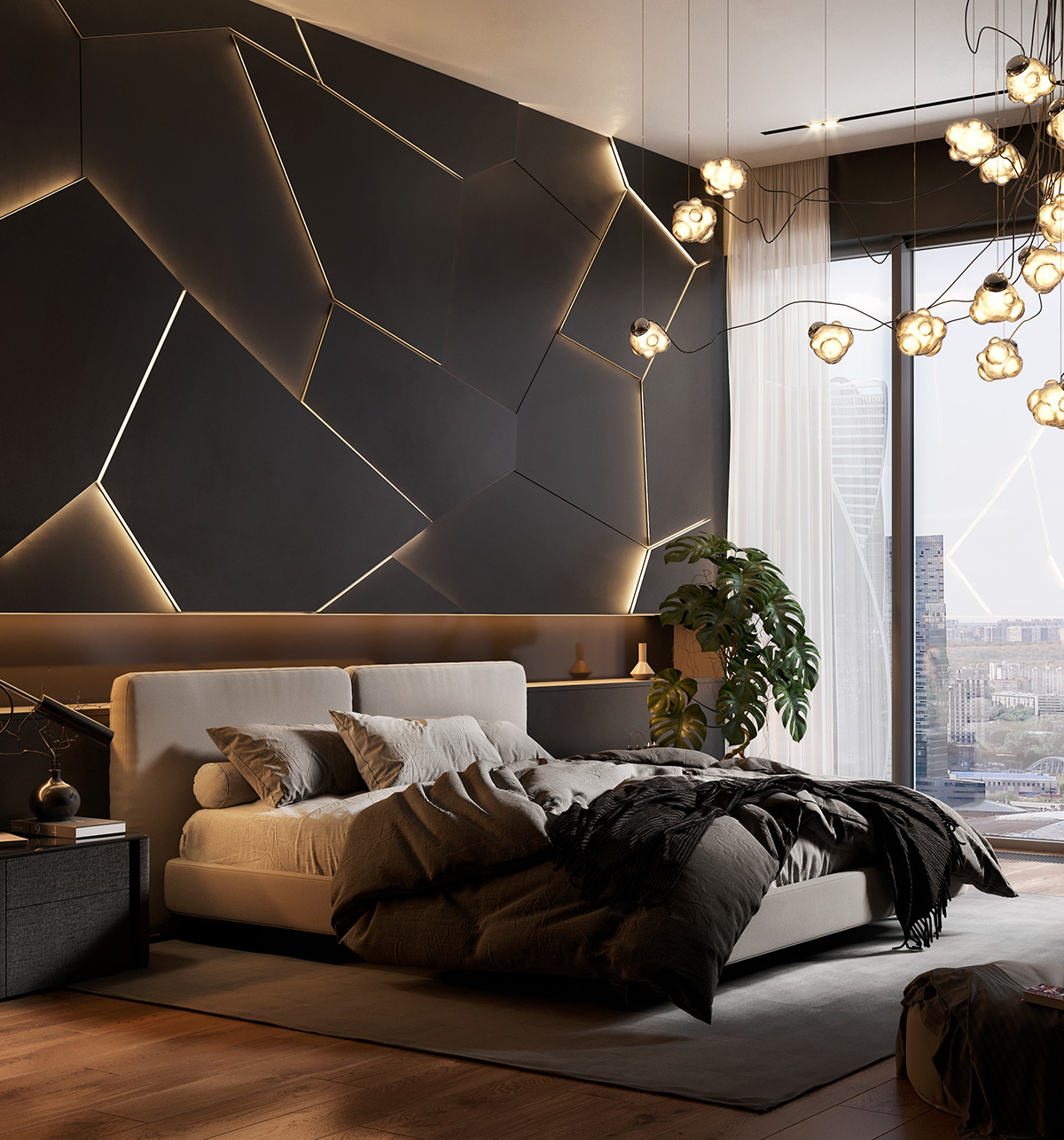 bedroom feature wall inspiration | Interior Design Ideas