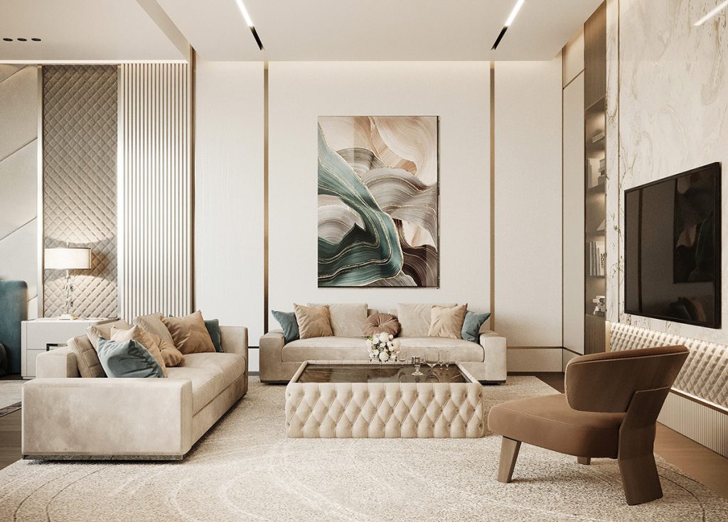 beige ottoman coffee table | Interior Design Ideas