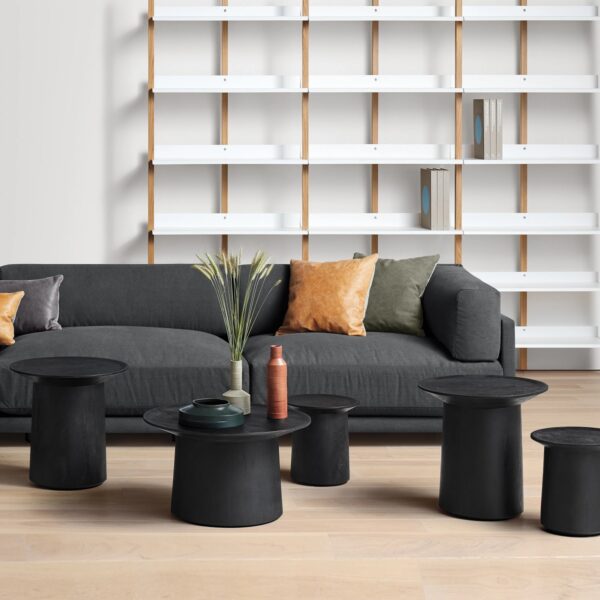Tall black discount coffee table