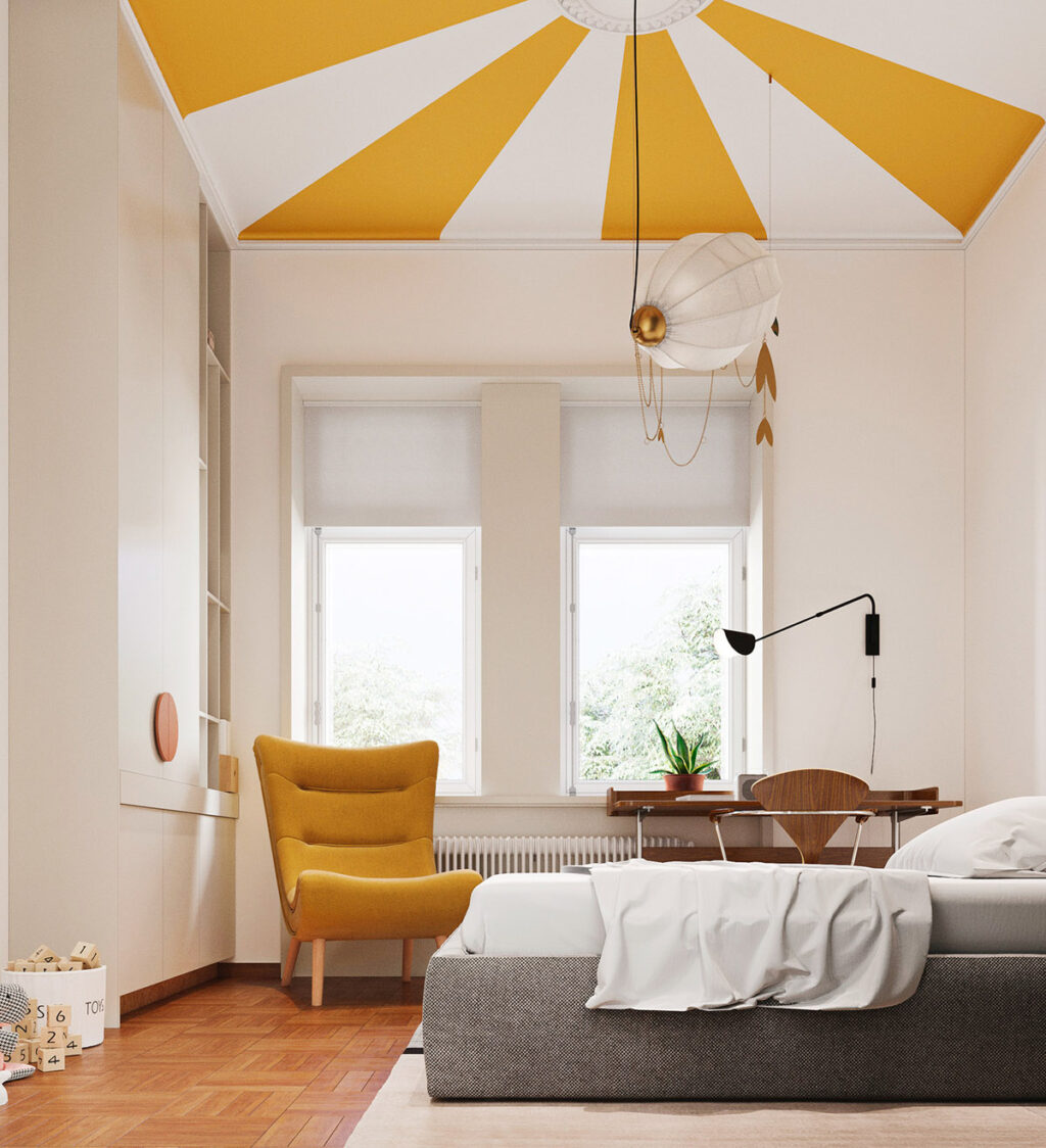 yellow bedroom chair Interior Design Ideas