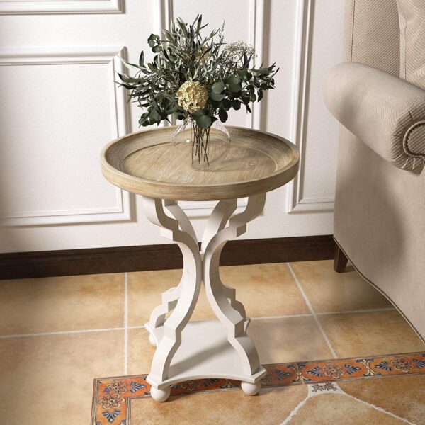 Antique white clearance accent table