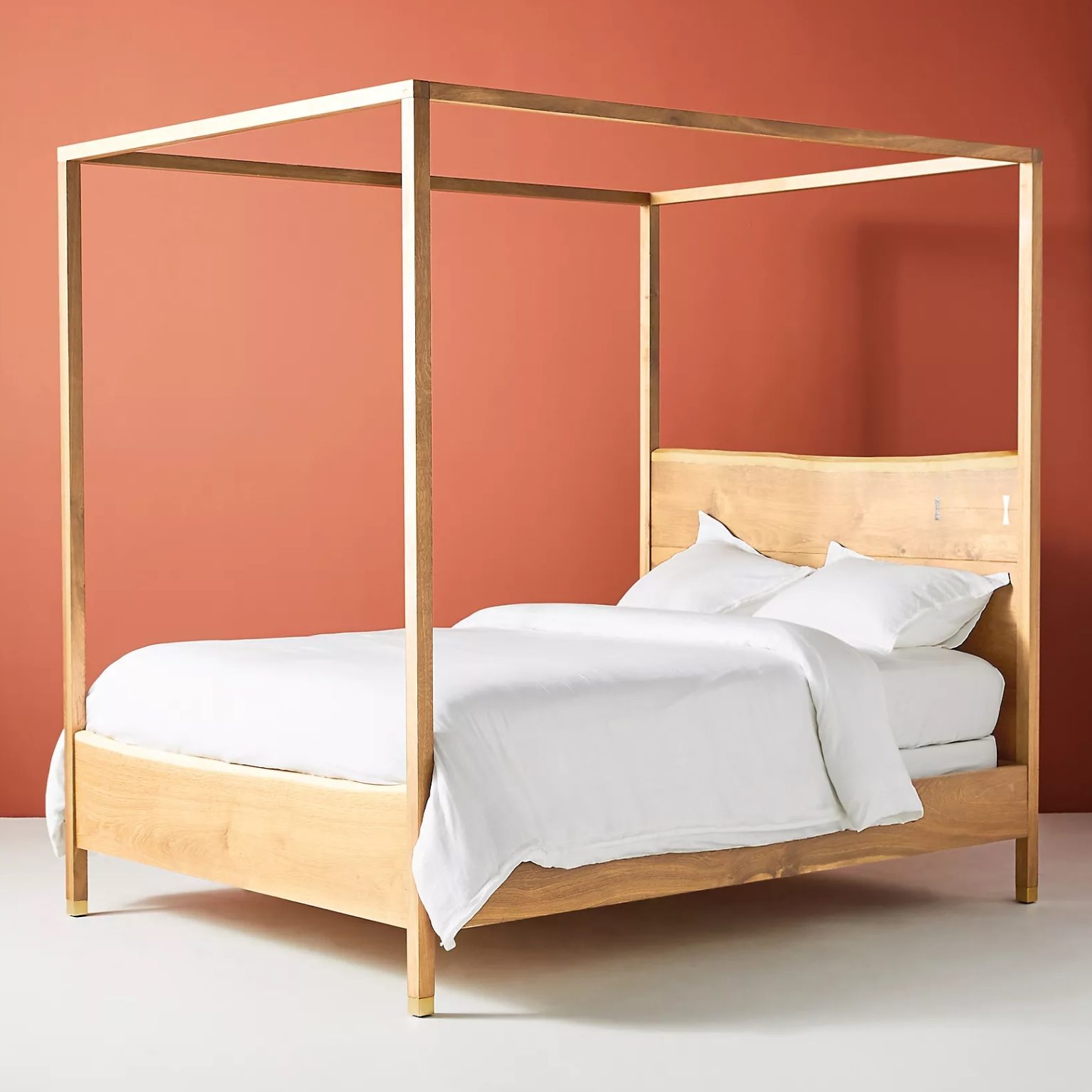 canopy bed queen solid wood construction unique beautiful luxury beds with live-edge headboard ...