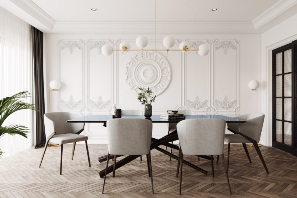 37 Neoclassical Dining Rooms With Tips And Ideas To Help You Decorate Yours