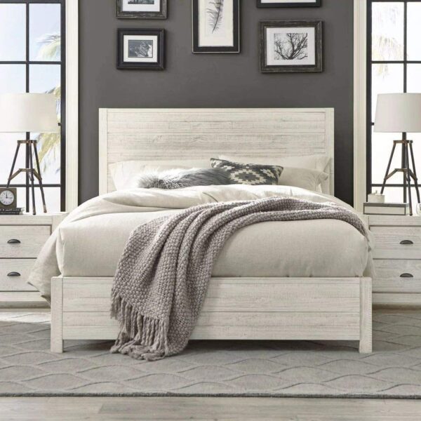 White simple cheap bed frame