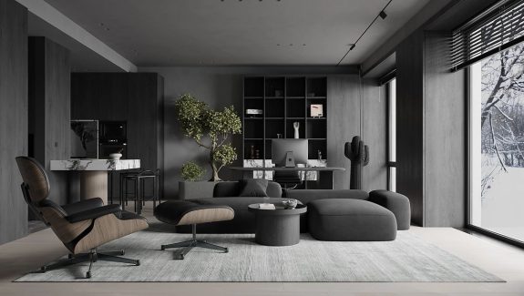 black couch living room | Interior Design IdeasInterior Design Ideas.