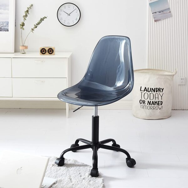 Acrylic chair hotsell with wheels