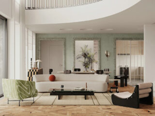 Reconfigured Home Design With Curves & Muted Colours