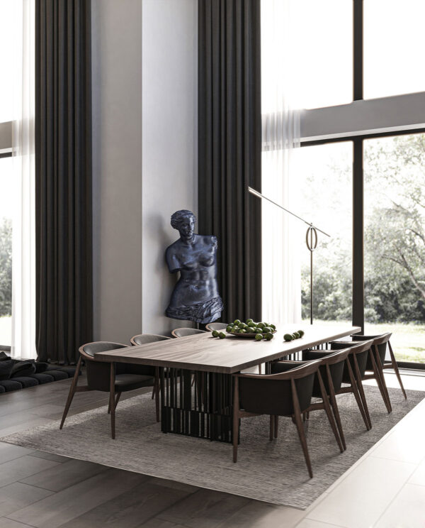 wooden dining table | Interior Design Ideas