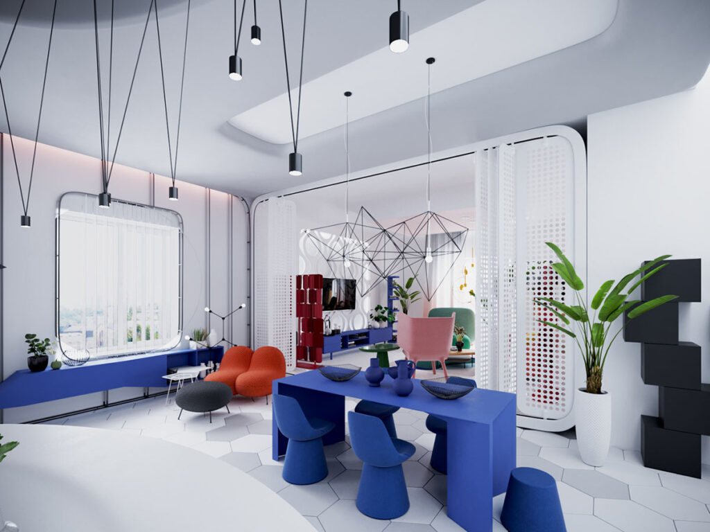 blue dining set | Interior Design Ideas