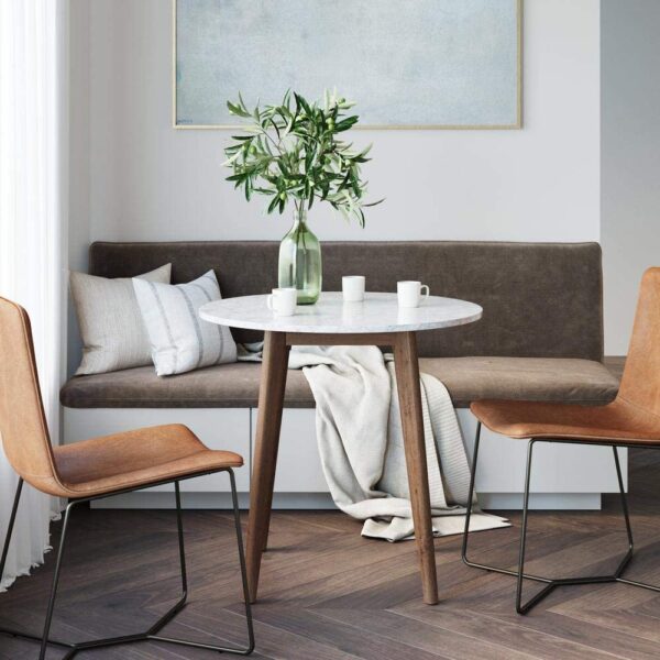 Acrylic faux 2025 marble dining table