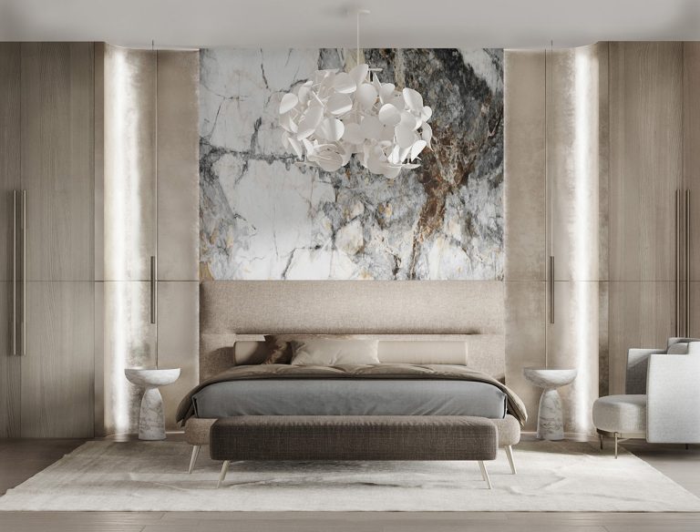 marble headboard feature wall | Interior Design IdeasInterior Design Ideas.