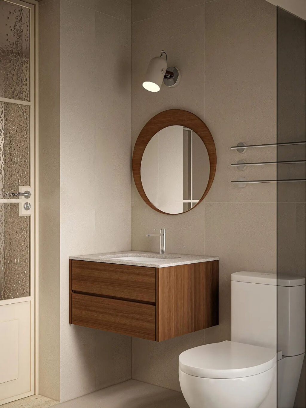 round vanity mirror Interior Design Ideas