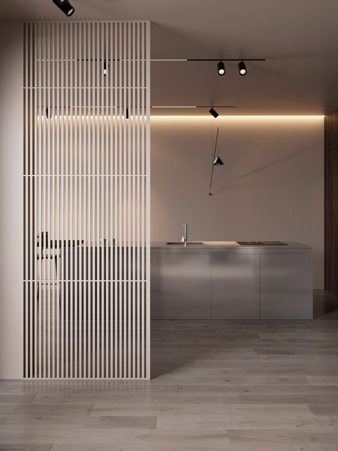 slatted room divider Interior Design Ideas