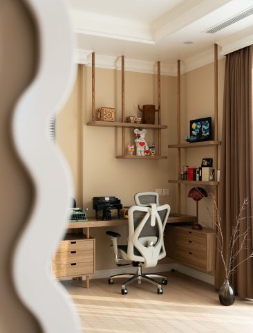 wood desk | Interior Design Ideas