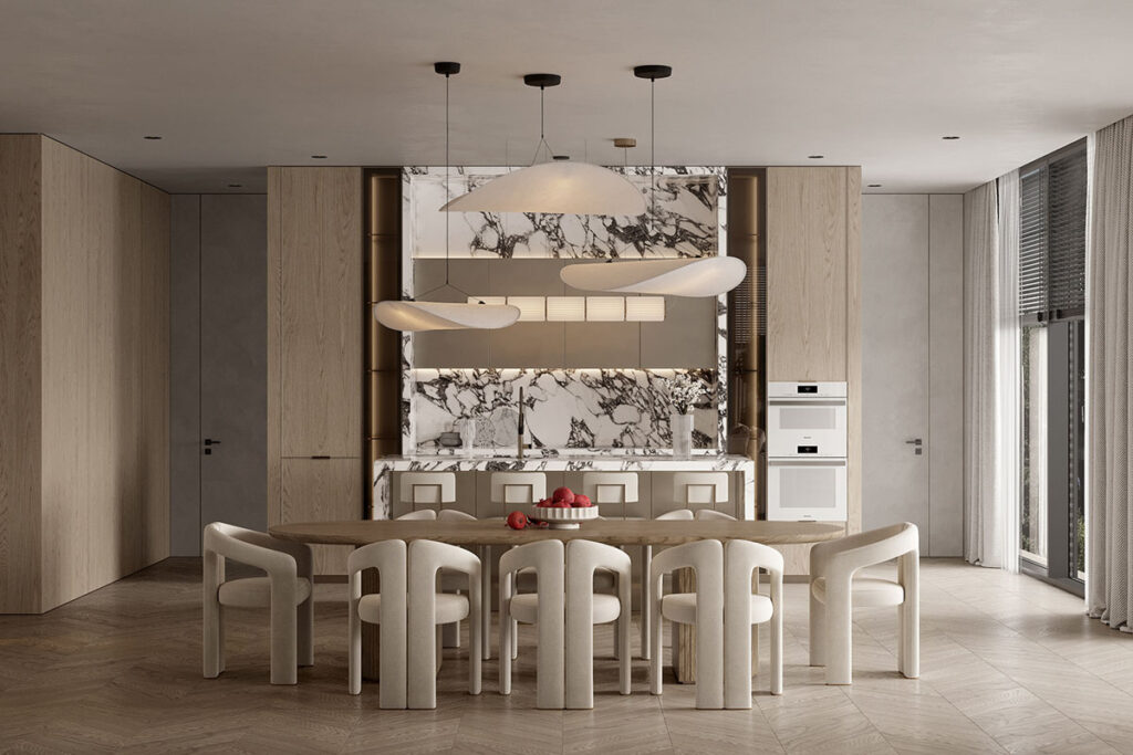 wooden dining table | Interior Design IdeasInterior Design Ideas.