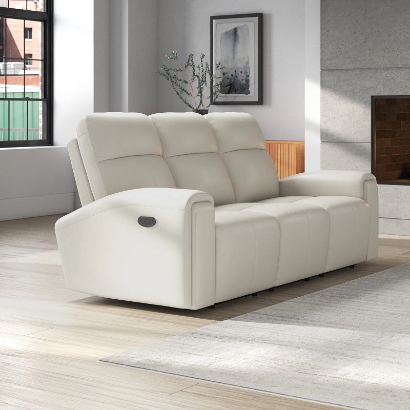 Bright White Modern Recliner Sofa Power Recline Features Comfortable Home Theater Furniture For Online Contemporary Reclining Couches Living Room Interior Design Ideas