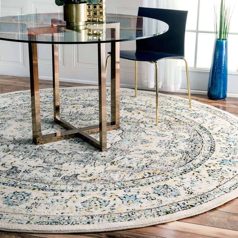 classic affordable ideas for rug under round dining table blue and yellow color palette circular