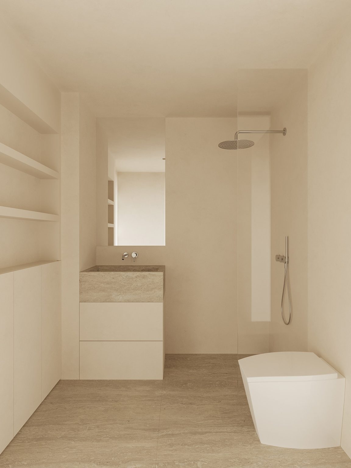 limestone bathroom sink Interior Design Ideas