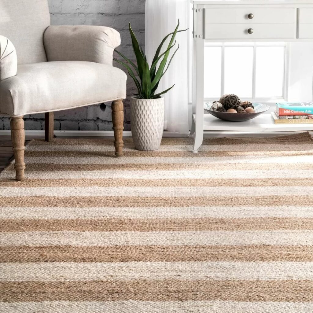 striped jute rug dining room decor inspiration for contemporary