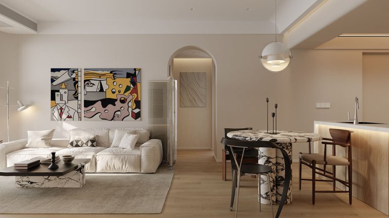 Modern Beige Interiors With Stylish TV Wall Ideas