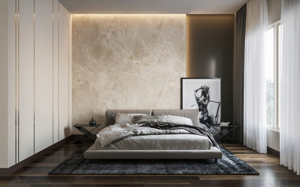 black and beige bedroom | Interior Design Ideas