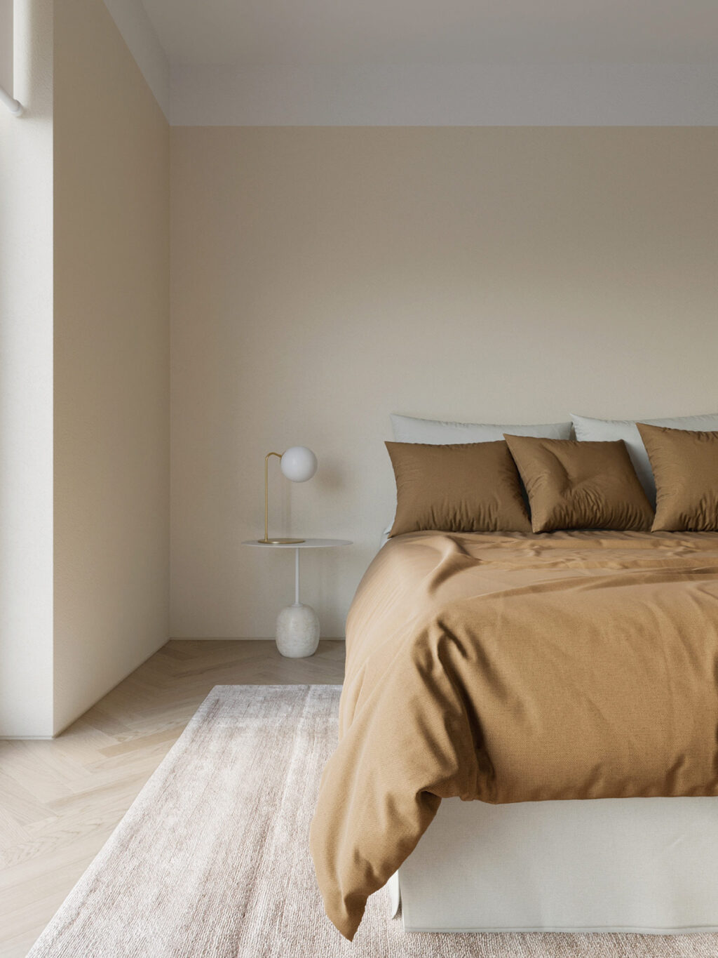 brown beige bedroom Interior Design Ideas