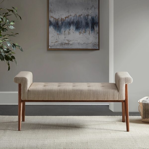 Modern sales tufted bench