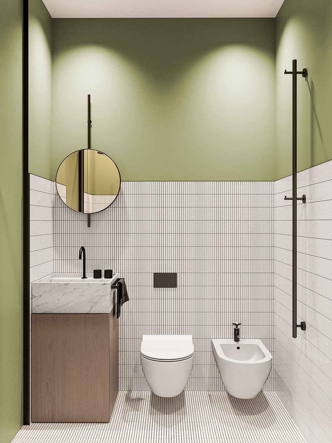green bathroom decor | Interior Design Ideas