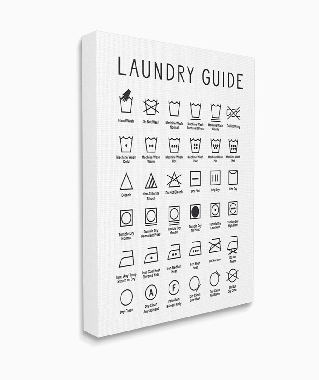 Laundry Symbols Chart Interior Design Ideas