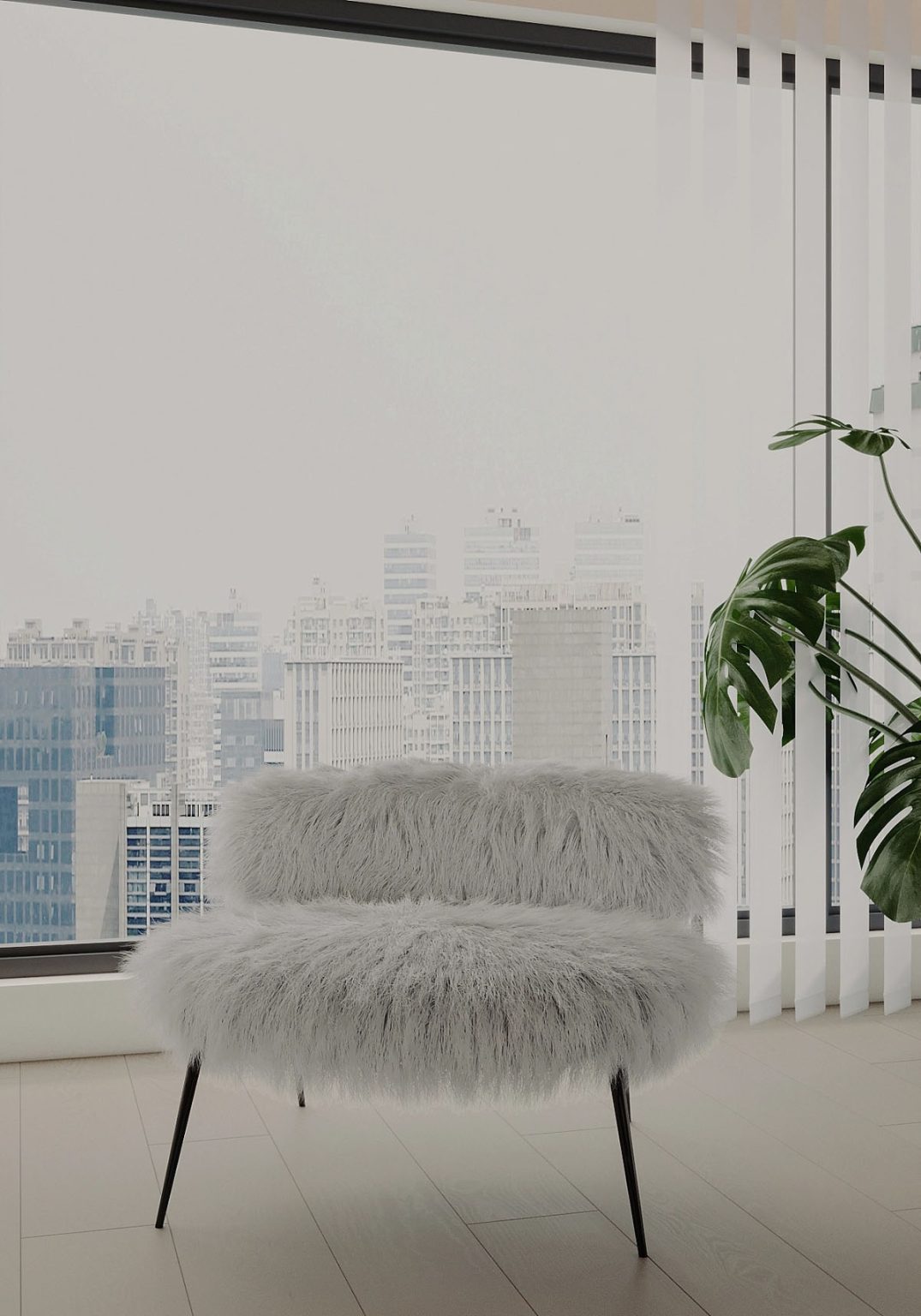 faux fur chair Interior Design Ideas