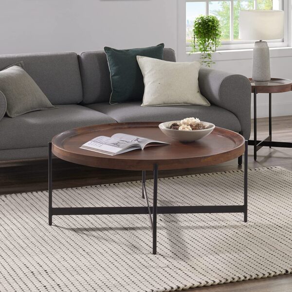 Large dark outlet wood coffee table